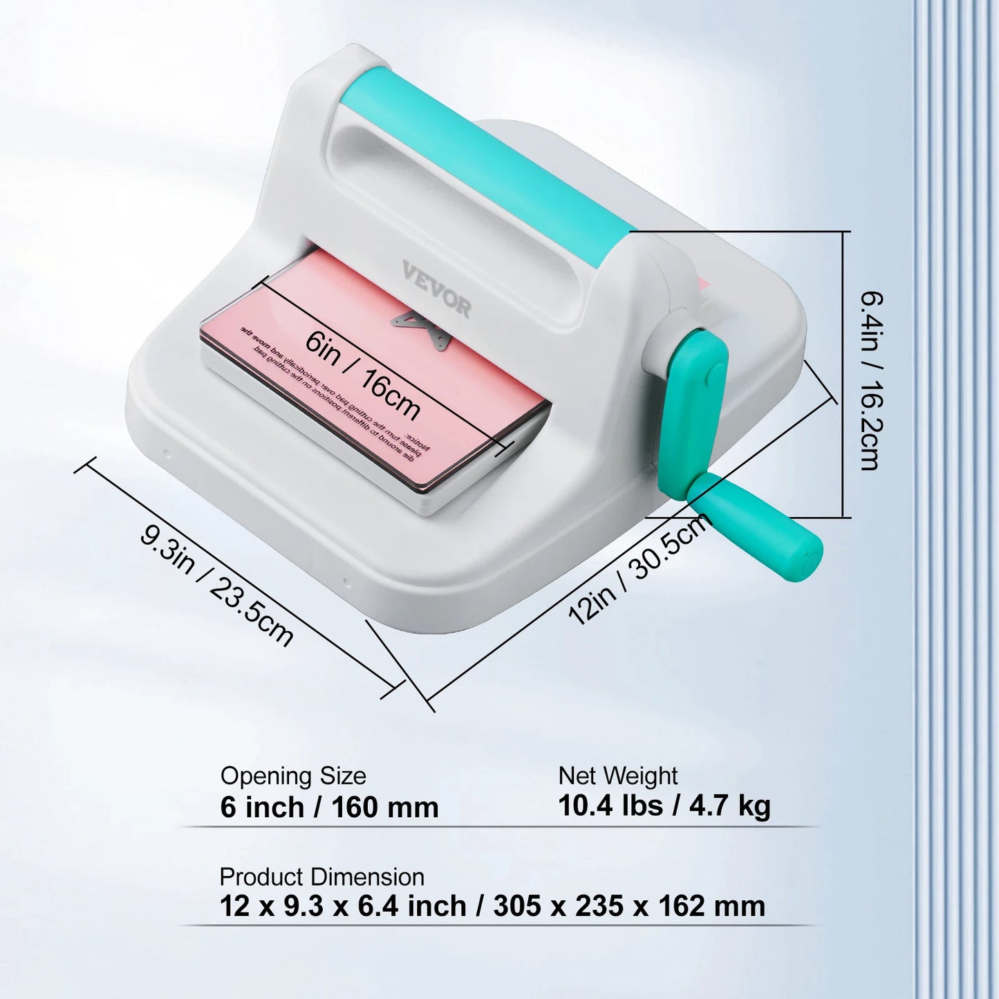 SucceBuy 6/9 Zoll Manuelle Stanz- und Prägemaschine – Komplettset für Scrapbooking & DIY