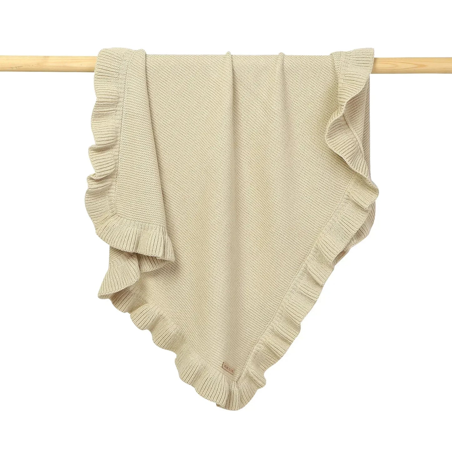 Personalisierte gestrickte Babydecke mit Namen – Baumwolldecke für Neugeborene, bestickter Wunschname, Winter-Babydecke für Mädchen und Jungen