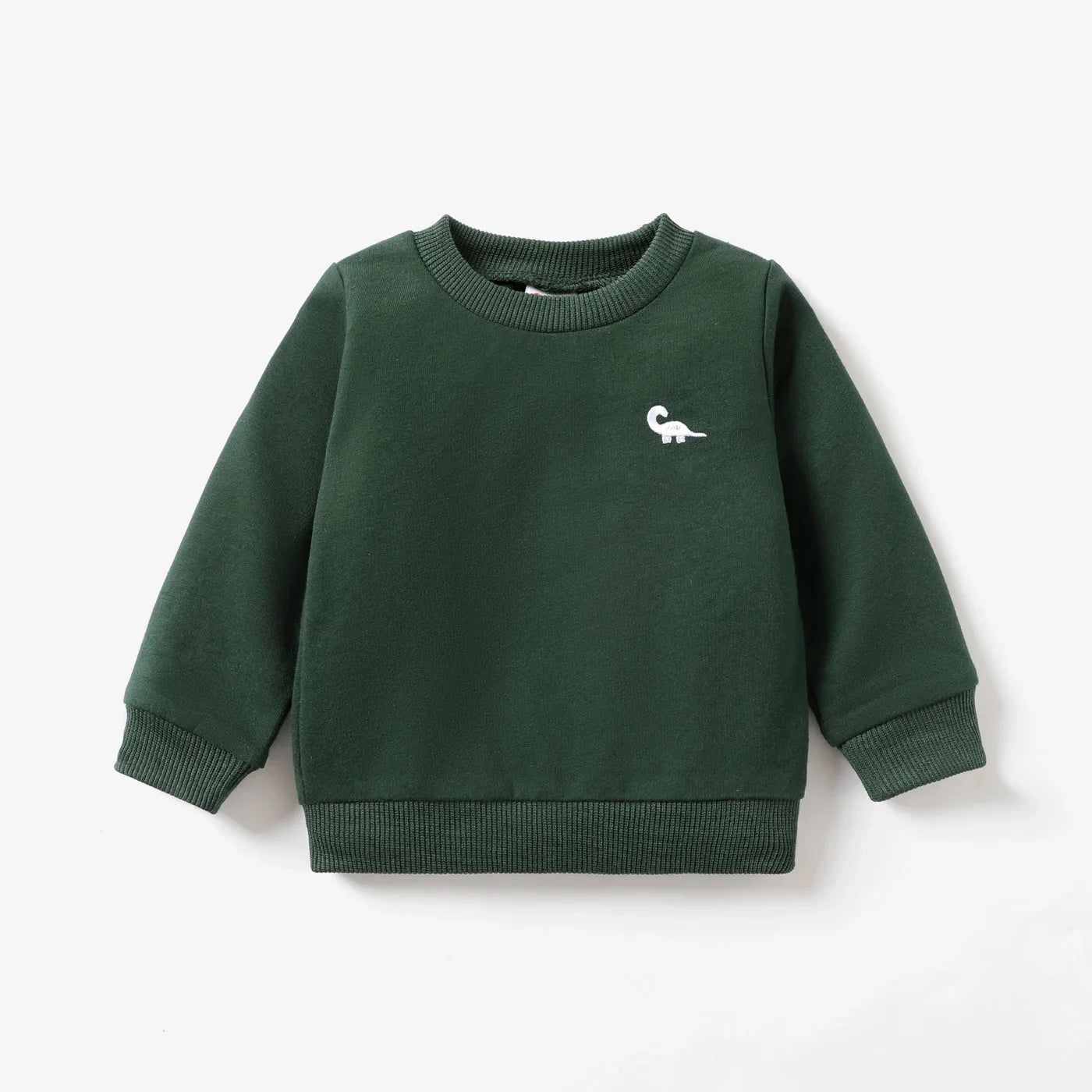 PatPat Baby Sweatshirt mit Dino Stickerei