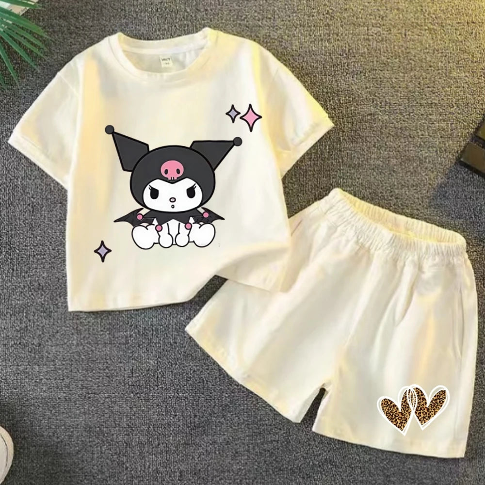 Kuromi T-Shirt & Shorts im 2-Teiler