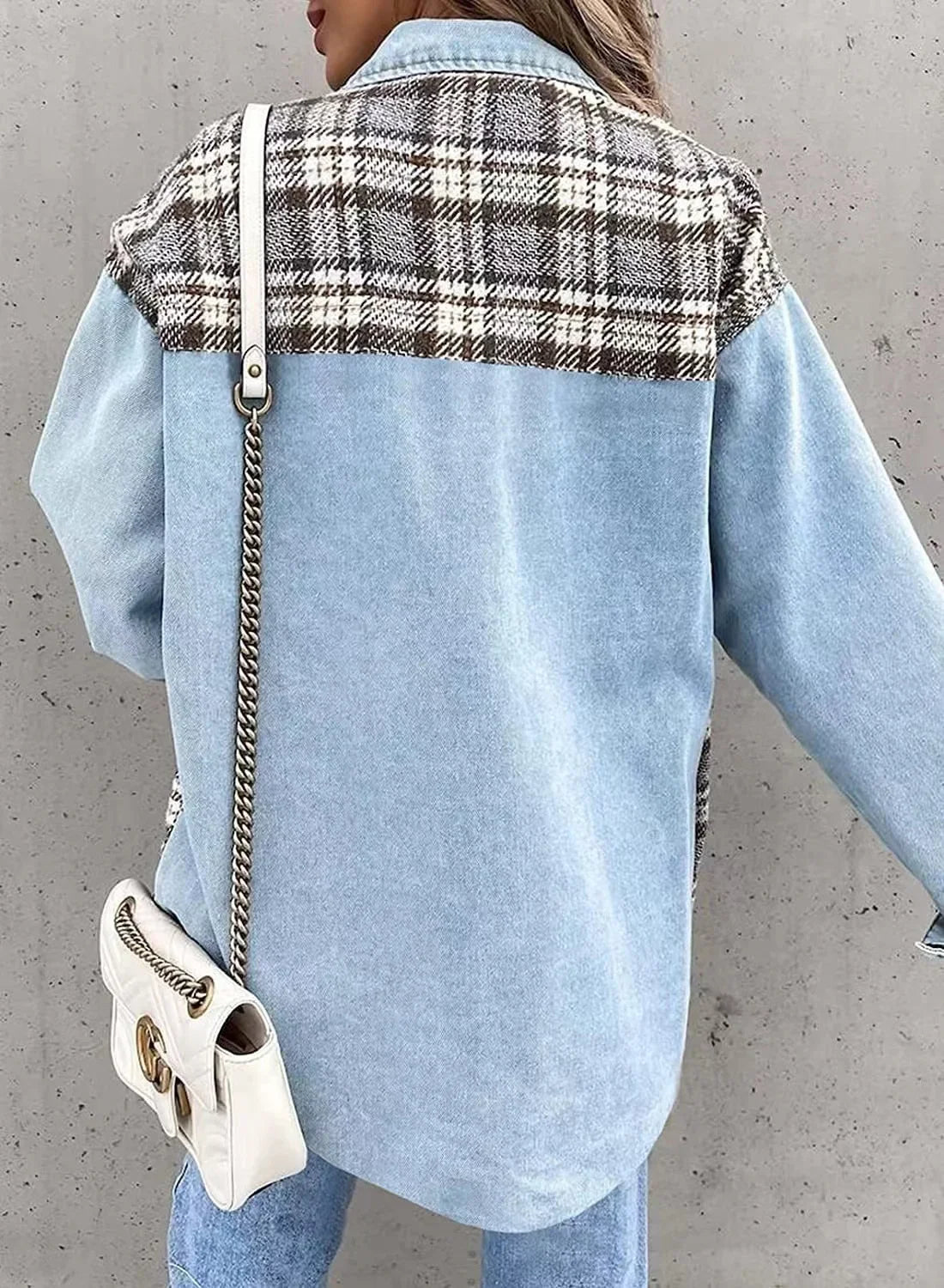 Patchwork denim jacket