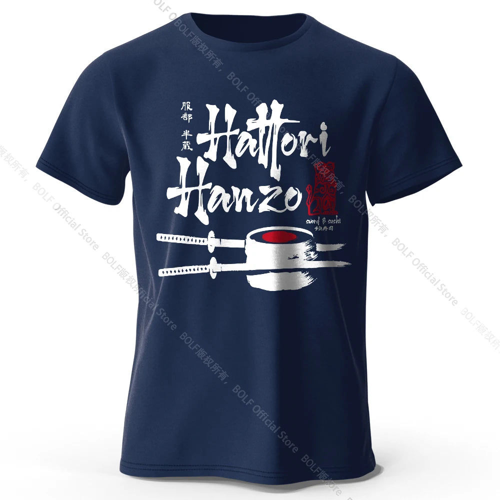 Hattori Hanzo Printed T-Shirt – Samurai Streetwear aus 100% Baumwolle