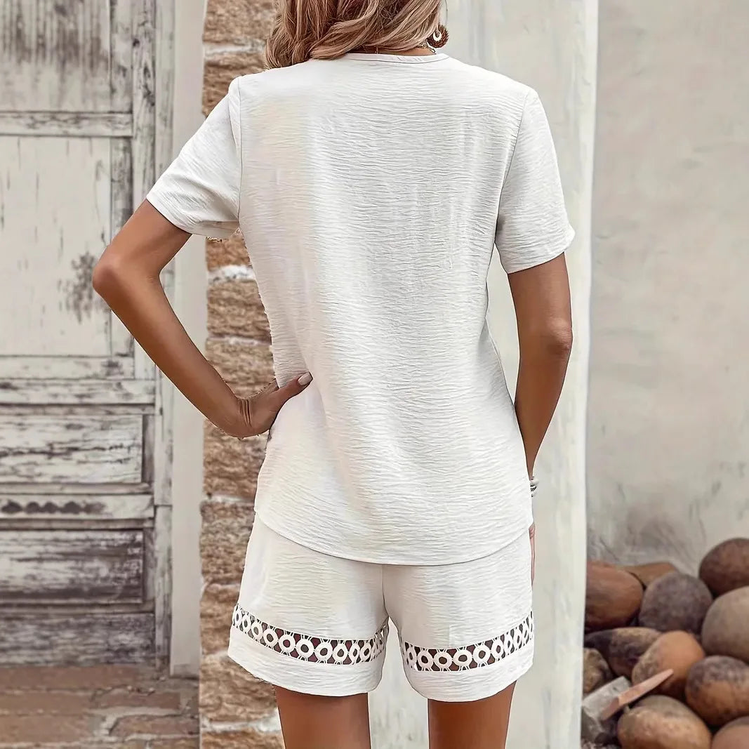 Elegante conjunto de dos piezas de verano