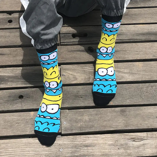 GT Monster Cartoon Street Style Wadensocken