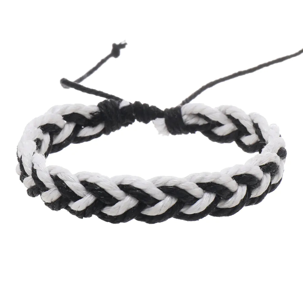 Handgewebtes Baumwollschnur-Armband im Künstlerischen Stil