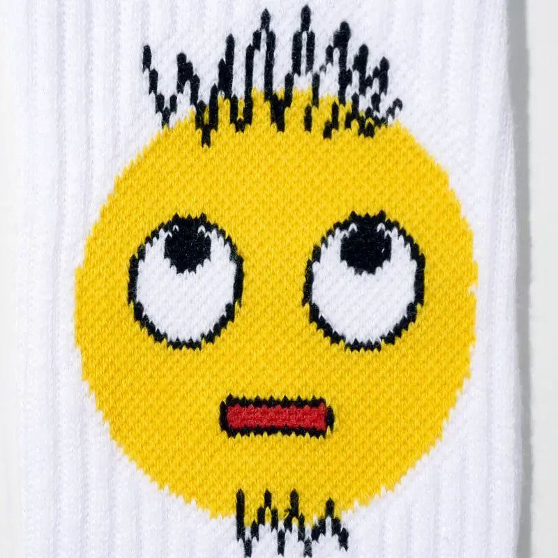 Original Design Weiße Schnurrbart Emoji Sportsocken