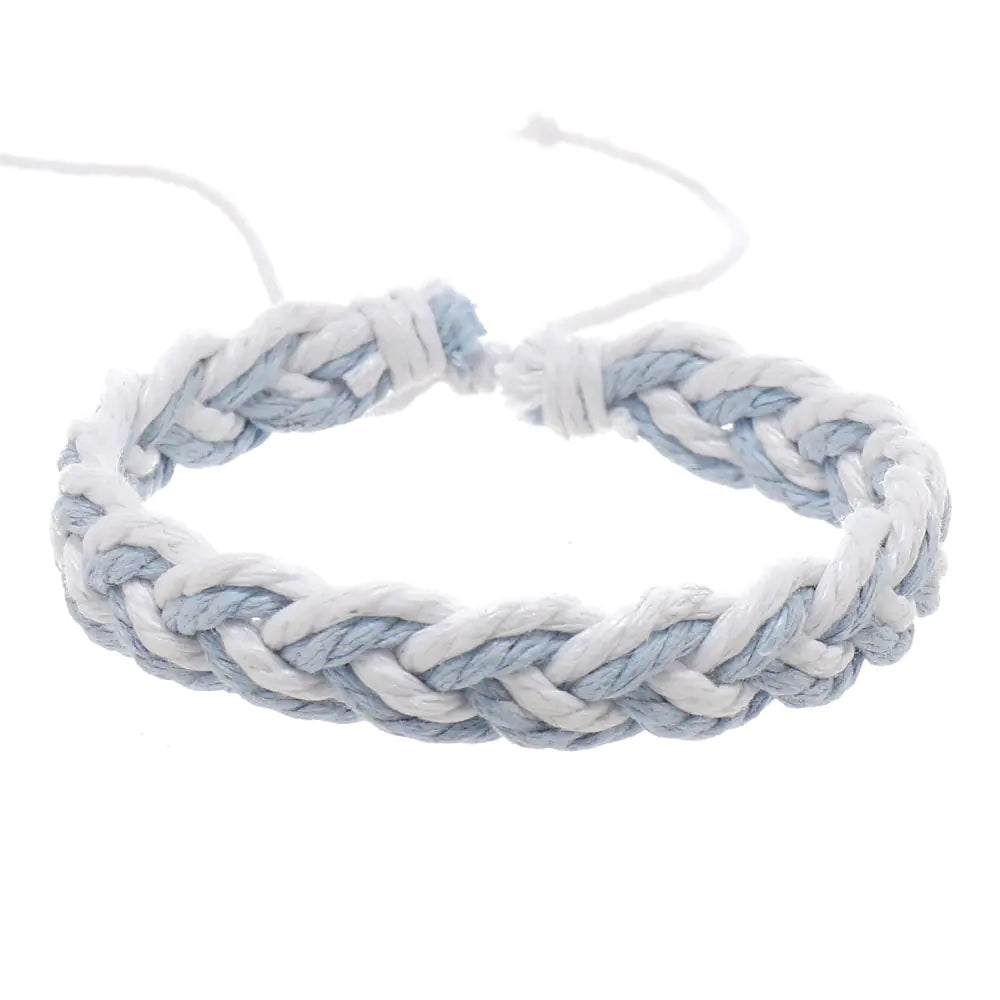 Handgewebtes Baumwollschnur-Armband im Künstlerischen Stil