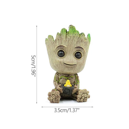 Figura de Groot de 5 cm – Figura decorativa en miniatura de dibujos animados para escritorio y hogar | Guardianes de la Galaxia 