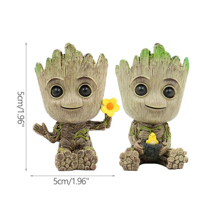 Figura de Groot de 5 cm – Figura decorativa en miniatura de dibujos animados para escritorio y hogar | Guardianes de la Galaxia 