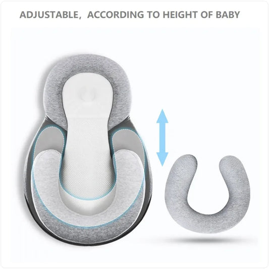 Baby Anti-Spuck Kissen mit 15° Neigung – Ergonomisches Memory-Foam Babykissen gegen Reflux