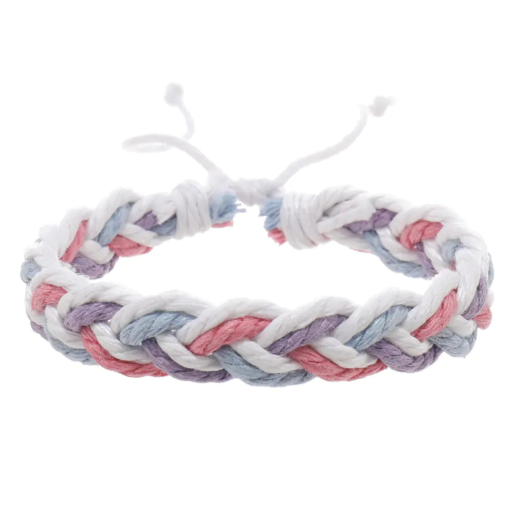 Handgewebtes Baumwollschnur-Armband im Künstlerischen Stil