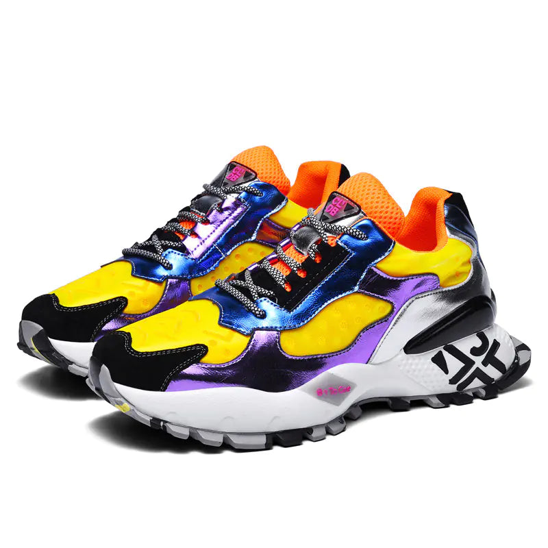 Herbstliche Trendige Bunte Dad Sneakers für Herren