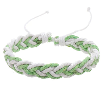 Handgewebtes Baumwollschnur-Armband im Künstlerischen Stil