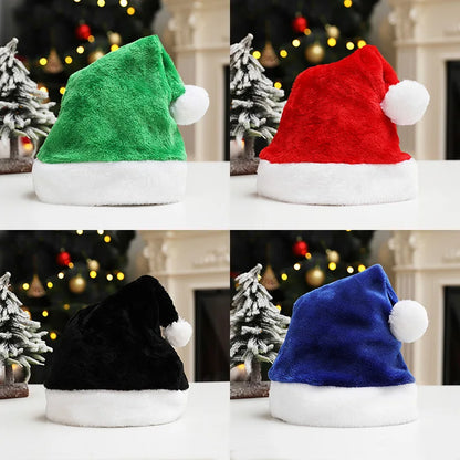Gorro navideño personalizado con nombre (rojo, verde, rosa y más) – Gorro de Papá Noel bordado para adultos