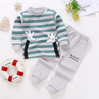 Baumwoll-Kinderunterwäsche-Set für Herbst und Winter