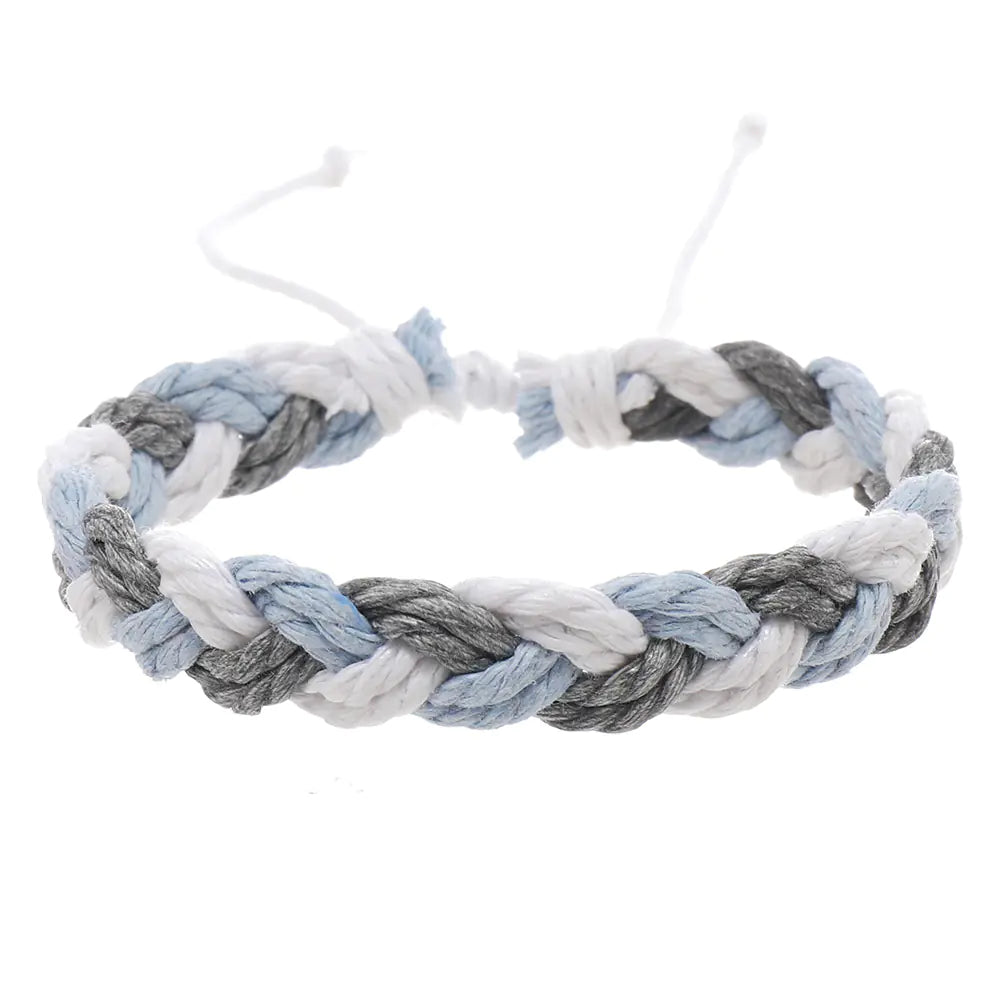 Handgewebtes Baumwollschnur-Armband im Künstlerischen Stil