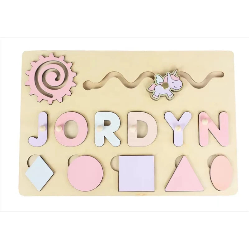 Rompecabezas de madera Montessori personalizado: rompecabezas con nombre para niños | Juguete educativo y regalo 