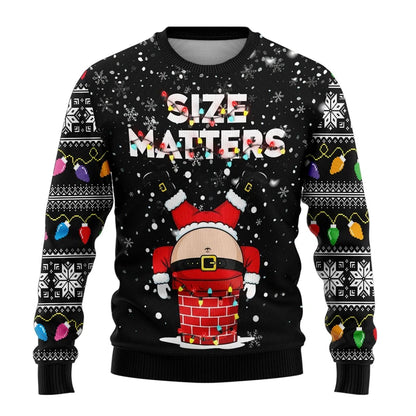 Lustiger Weihnachts-Sweater mit Santa Claus Print – 3D Ugly Christmas Pullover für Damen & Herren, Unisex Streetwear