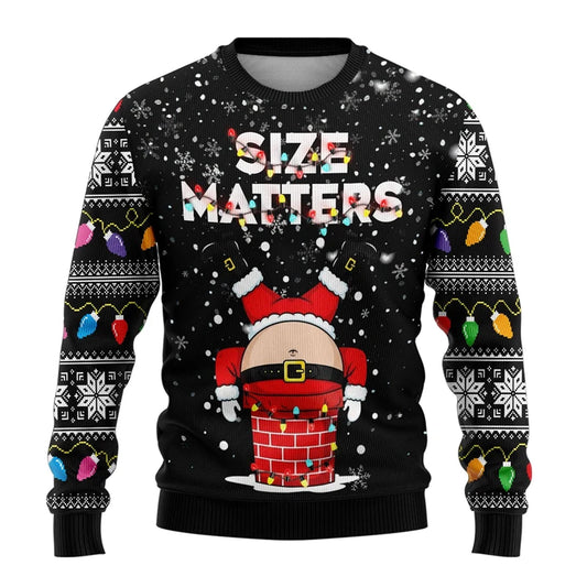 Lustiger Unisex Weihnachts Sweater mit Santa Claus Print