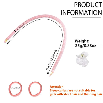 Heatless Curling Rod Stirnband – Weiche Lockenwickler ohne Hitze für Overnight Curls & Lazy Styling
