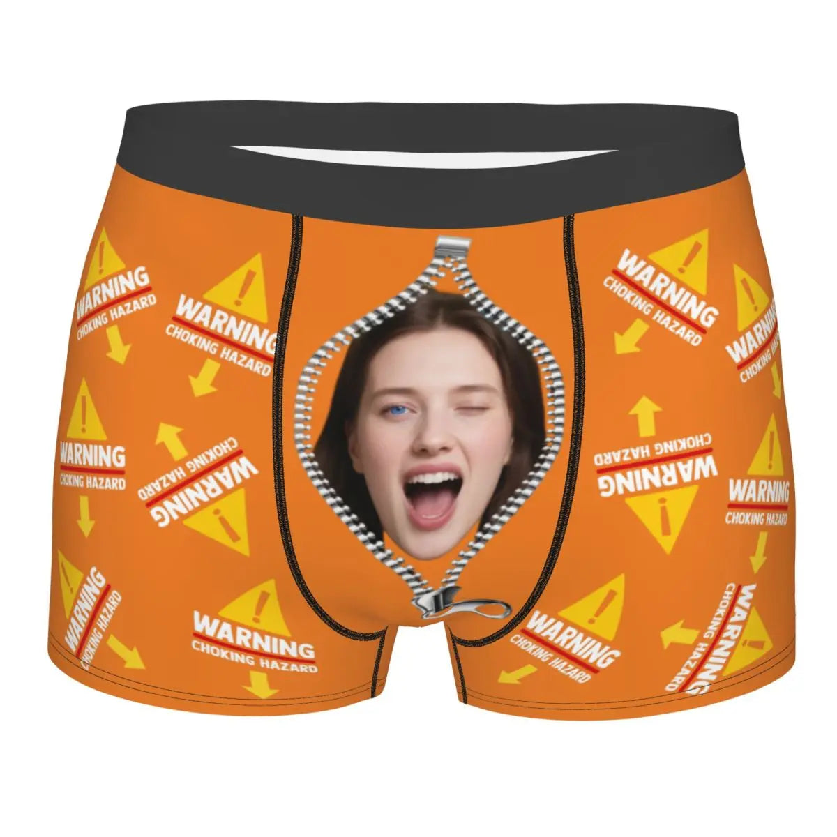 Personalisierte Foto-Boxershorts für Männer – individuelle Boxer Briefs mit Gesicht, weiche Unterwäsche (95% Polyester/5% Elasthan), Valentinstag Geschenk für Ehemann