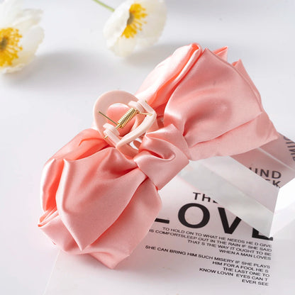 Große Haarklammer mit Schleife – Eleganter Shark Clip für Pferdeschwanz & Hochsteckfrisuren