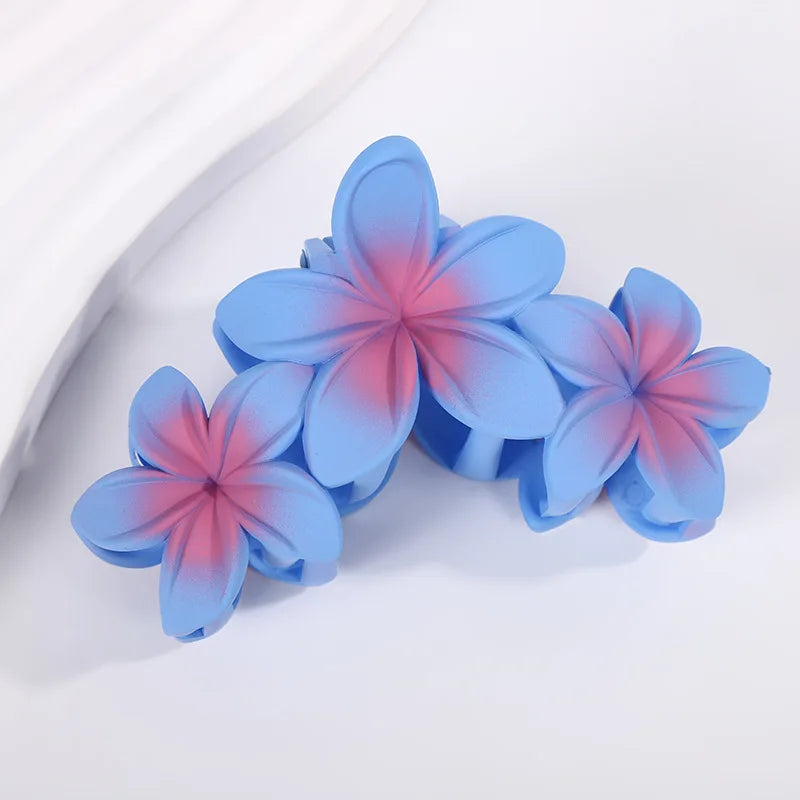 Große Blumen-Haarklammer (11 cm) – Candy-Farbe Farbverlauf Shark Clip für Frauen & Mädchen