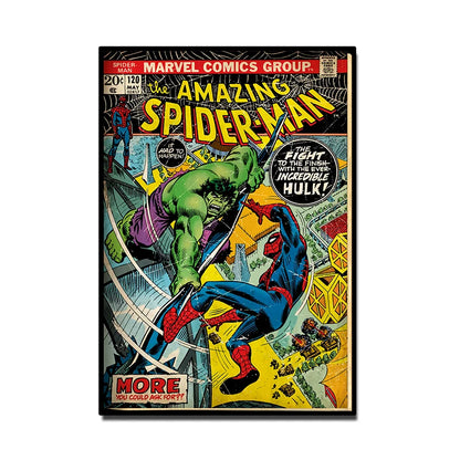 Póster de pared retro de Spider-Man de Marvel