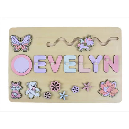 Rompecabezas de madera Montessori personalizado: rompecabezas con nombre para niños | Juguete educativo y regalo 