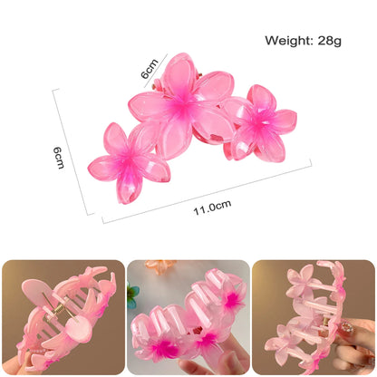 Große Blumen-Haarklammer (11 cm) – Candy-Farbe Farbverlauf Shark Clip für Frauen & Mädchen