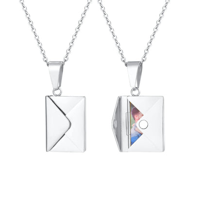 Personalisierte Umschlag-Foto-Halskette – Liebe, die du immer bei dir trägst