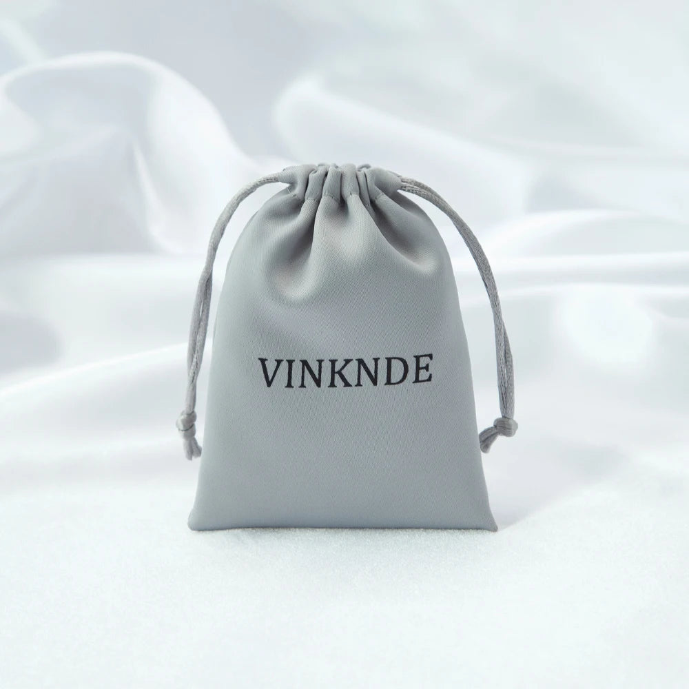 100x Personalized Satin Drawstring Bags – Jewelry Bags, Gift &amp; Candy Bags with Logo for Wedding &amp; Events