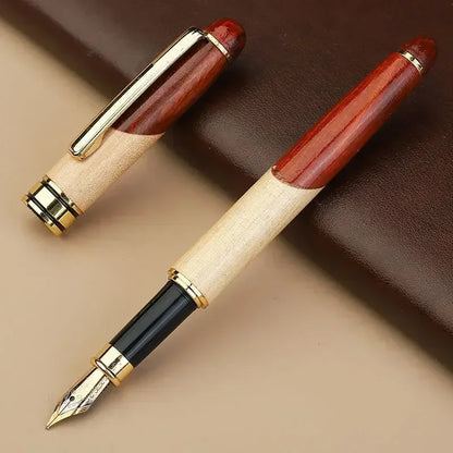 Bolígrafo de madera personalizado con grabado: caja de regalo de arce/haya, logotipo de empresa o nombre grabable. 