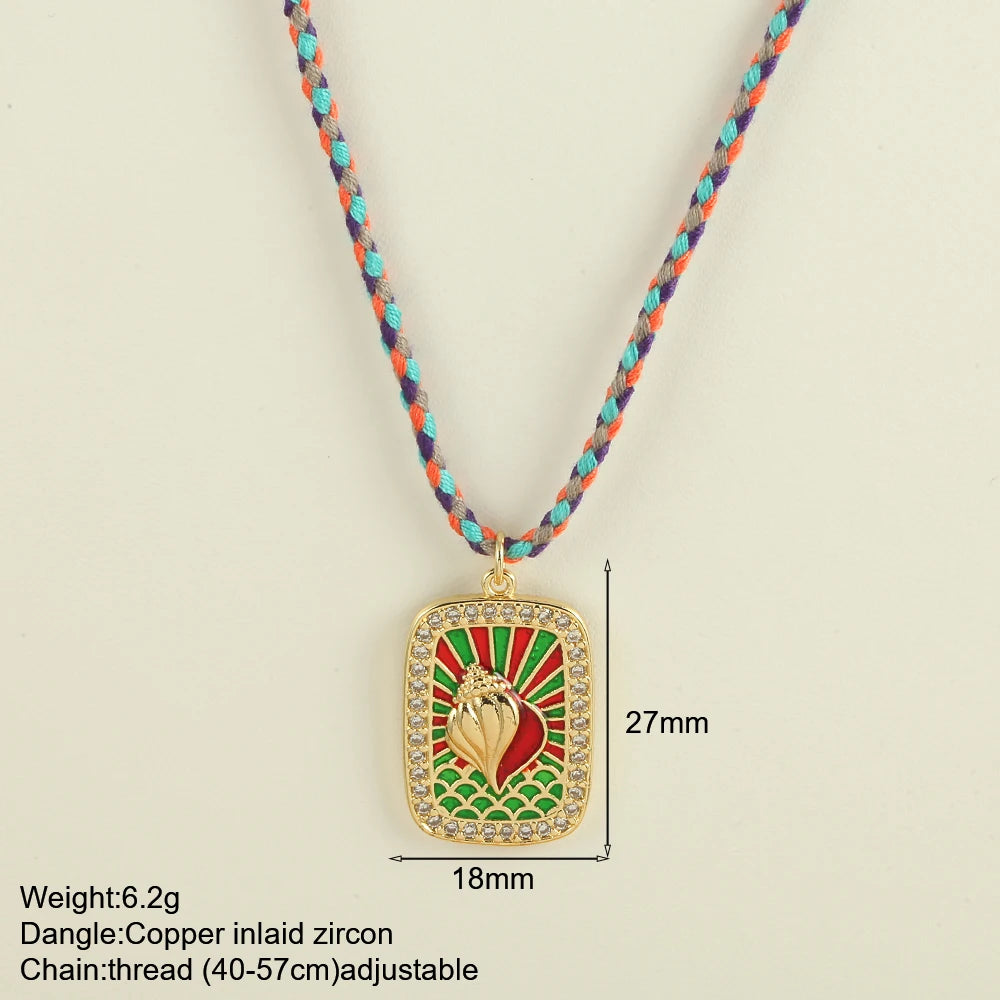 Boho Pop Art Halskette – Sommerliches Statement-Piece