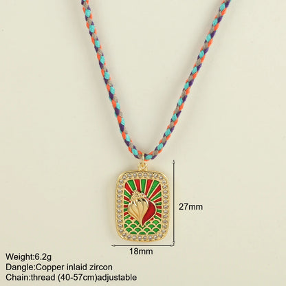 Boho Pop Art Halskette – Sommerliches Statement-Piece