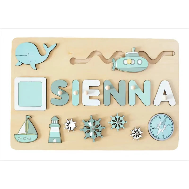 Rompecabezas de madera Montessori personalizado: rompecabezas con nombre para niños | Juguete educativo y regalo 