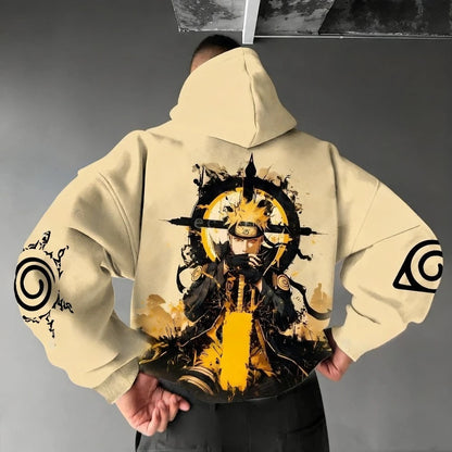 Naruto Hoodie aus 100 % Baumwolle – Oversized Anime Streetwear