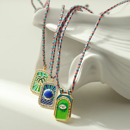 Boho Pop Art Halskette – Sommerliches Statement-Piece