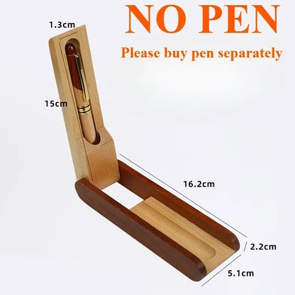 Bolígrafo de madera personalizado con grabado: caja de regalo de arce/haya, logotipo de empresa o nombre grabable. 