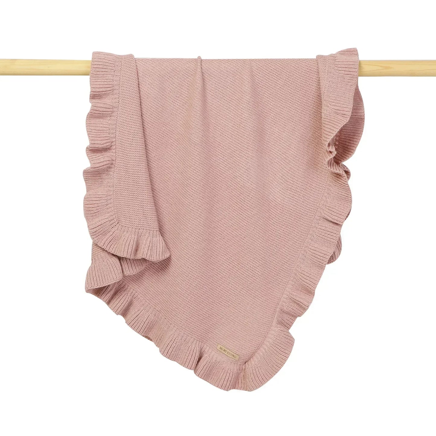 Personalisierte gestrickte Babydecke mit Namen – Baumwolldecke für Neugeborene, bestickter Wunschname, Winter-Babydecke für Mädchen und Jungen