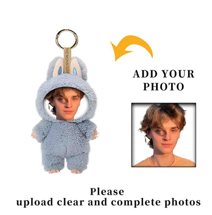 Llavero personalizado con figura de oso con colgante de tendencia hip-hop 