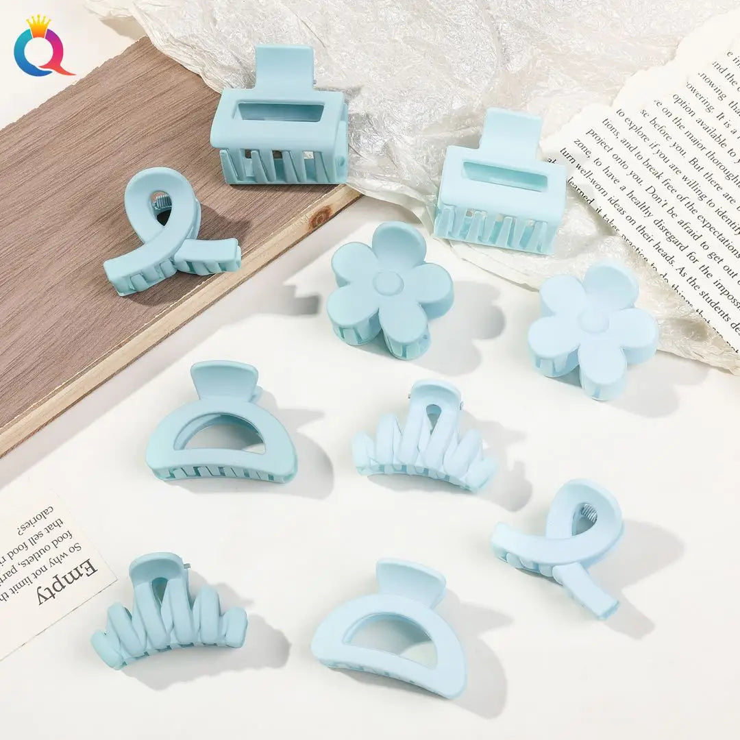 5er Set kleine Blumen-Haarklammern – Matte Mini-Haarclips für Frauen & Mädchen, ideal für feines Haar