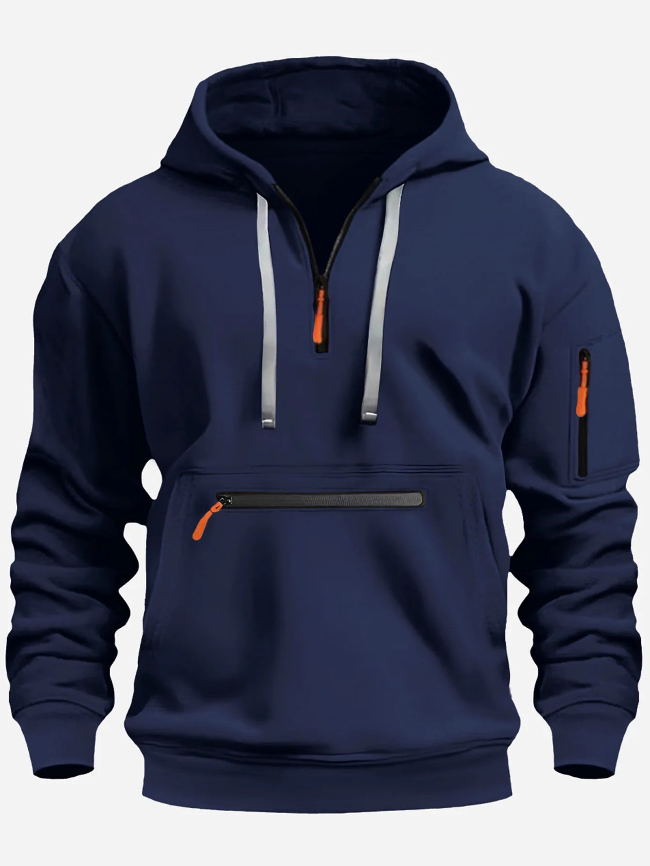 Stylischer Hoodie mit Zipper Details & Utility  Taschen