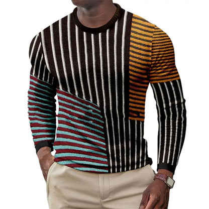 Suéter de hombre con diseño patchwork 
