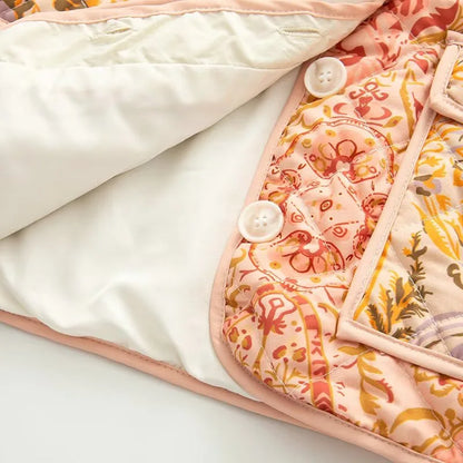 Chaqueta acolchada con estampado oriental