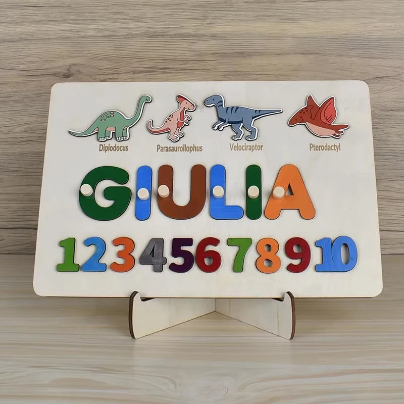 Rompecabezas de madera Montessori personalizado: rompecabezas con nombre para niños | Juguete educativo y regalo 
