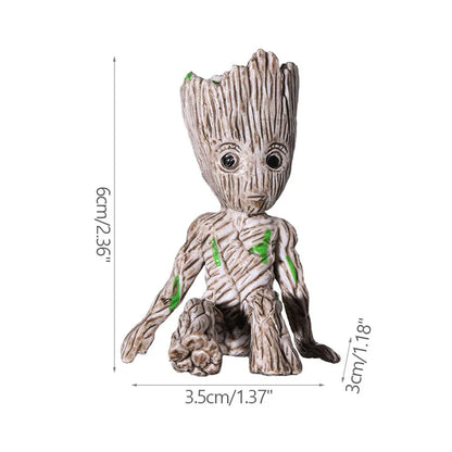 Figura de Groot de 5 cm – Figura decorativa en miniatura de dibujos animados para escritorio y hogar | Guardianes de la Galaxia 