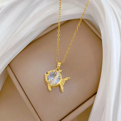 Goldfisch Halskette - Funkelnde Eleganz