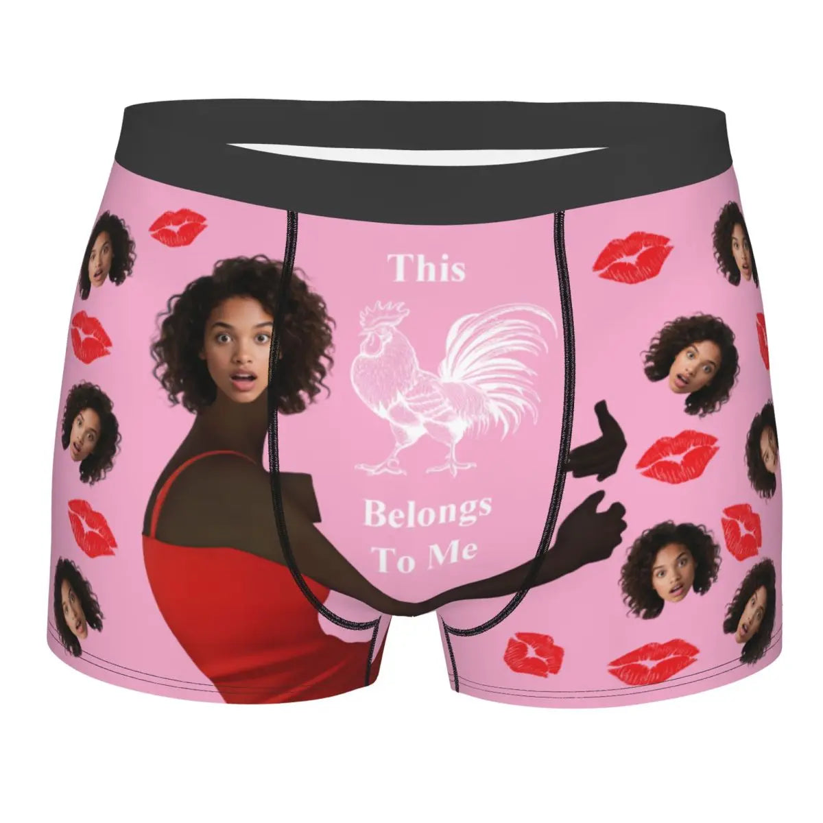 Personalisierte Foto-Boxershorts für Männer – individuelle Boxer Briefs mit Gesicht, weiche Unterwäsche (95% Polyester/5% Elasthan), Valentinstag Geschenk für Ehemann