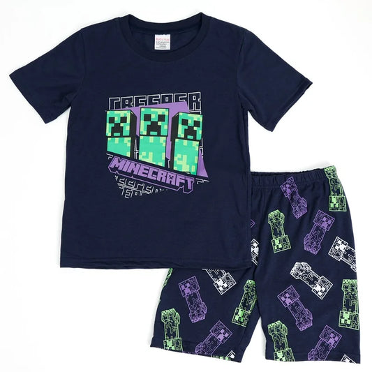 „Minecraft Creeper“ – T-Shirt & Shorts für kleine Pixelhelden